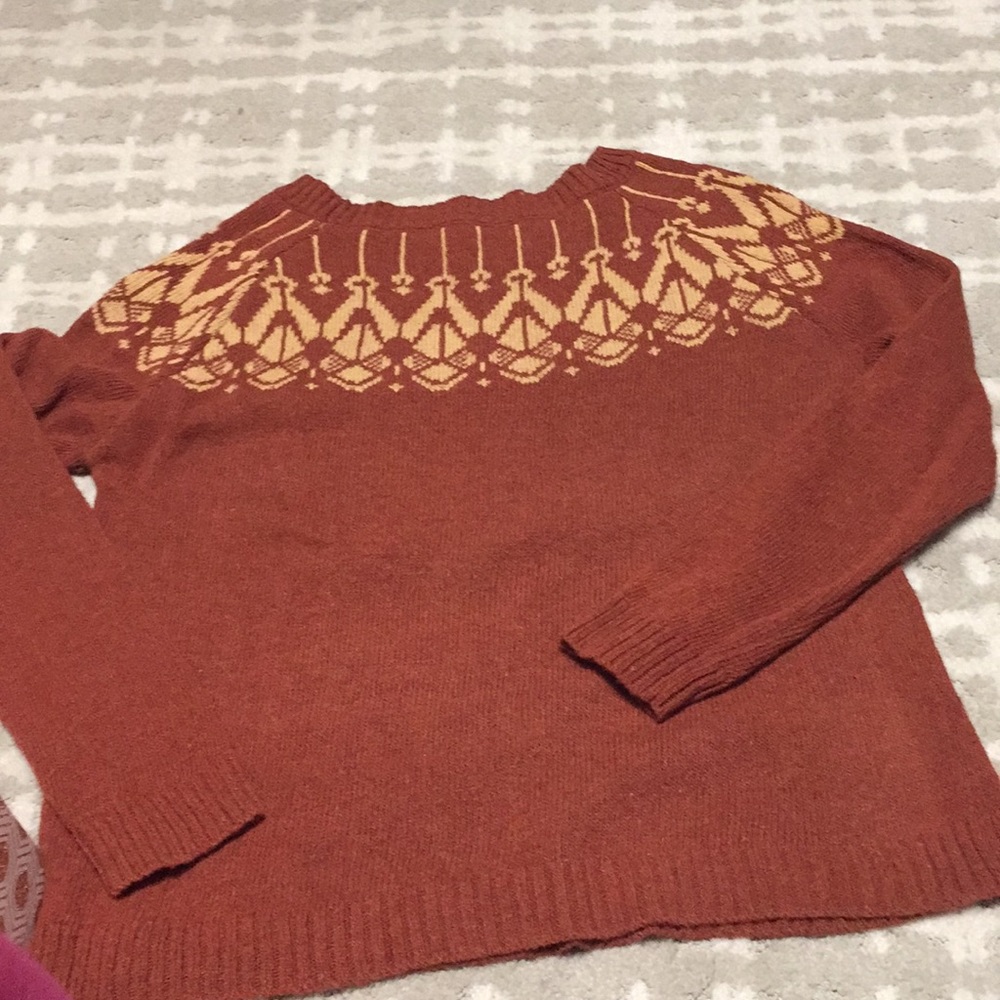 Boat neck sweater 65% cotton 35% polyester